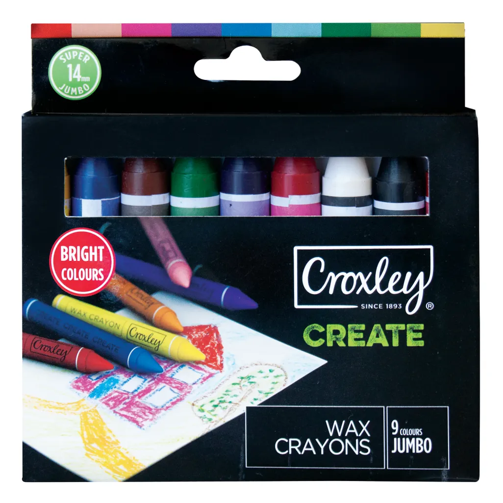 jumbo wax crayons - 9 pack