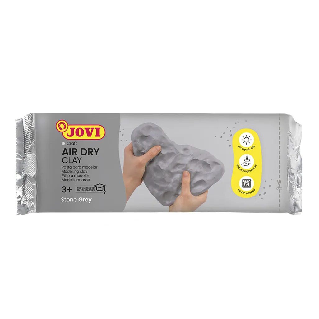 air-hardening clay - 500g - grey