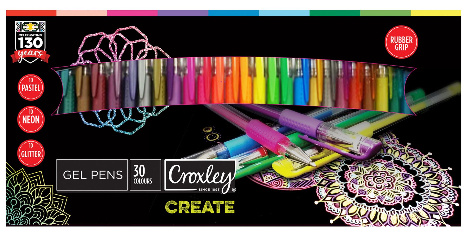 Glitter Gel Pens - Croxley - Crafty Arts