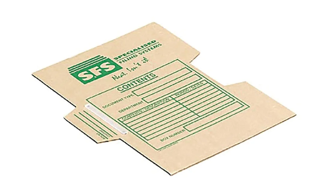 offsite storage box backing board including clip kraft Office National