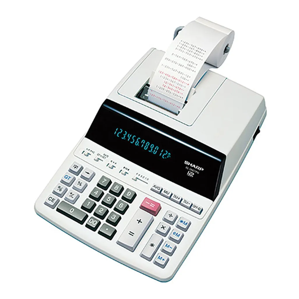 el-2607gy printing calculator - 12-digit - grey