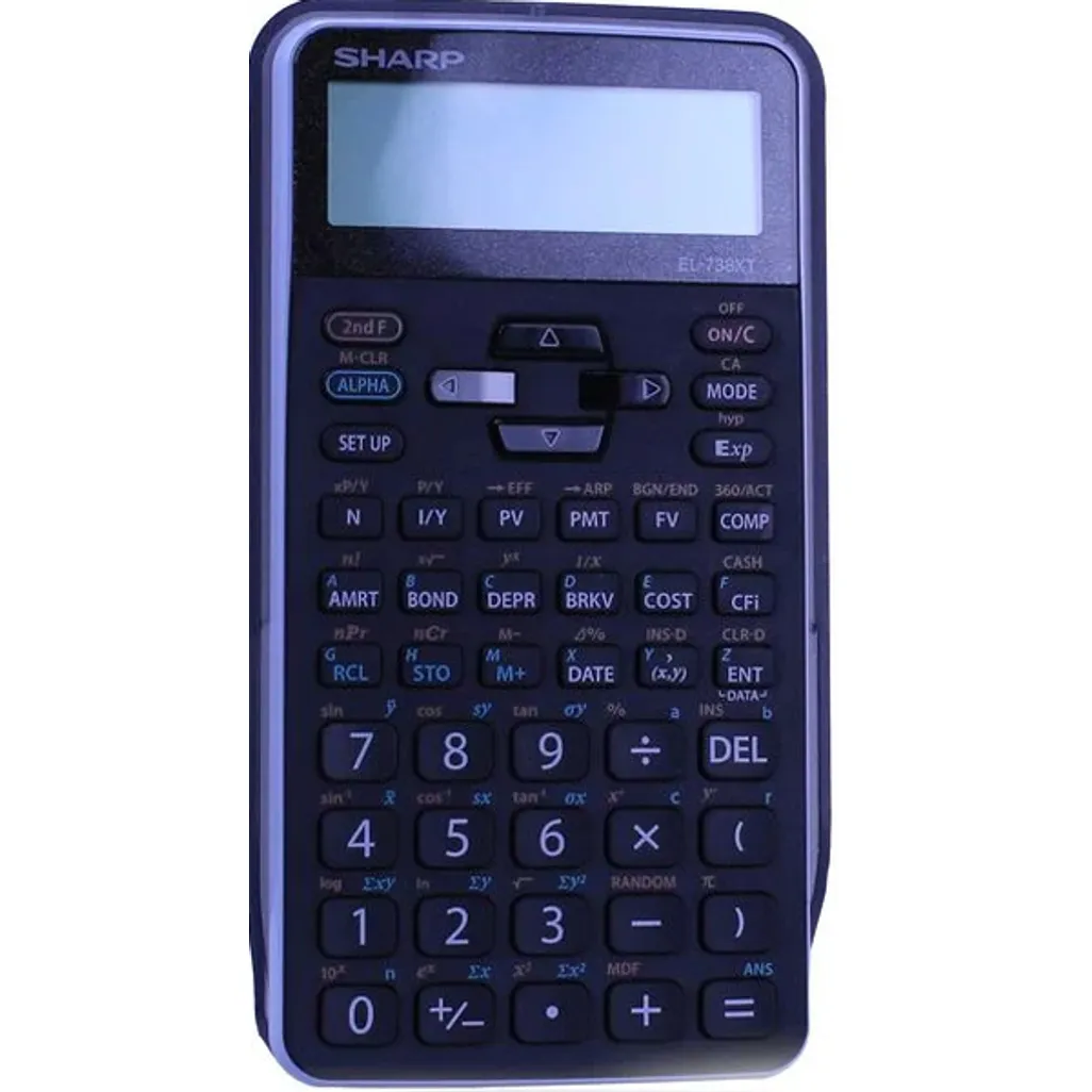 el738xt financial calculator - 10-digit - black / grey