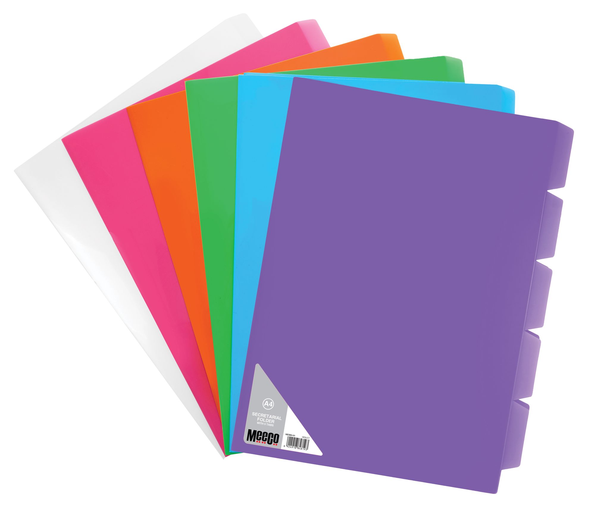 5 part secretarial folders - a4 - pink - 5 pack | Klerksdorp Office ...