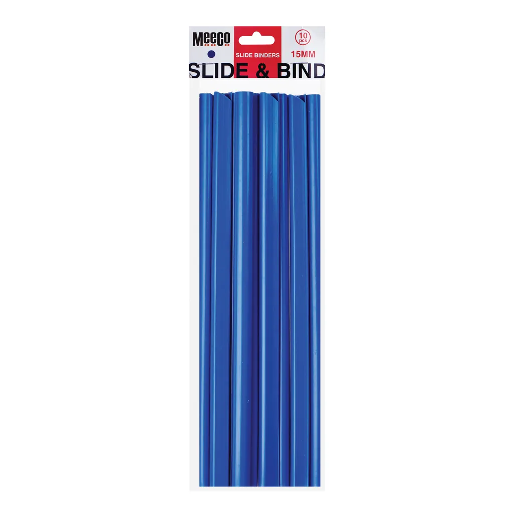 slide binders - 15mm - blue - 10 pack
