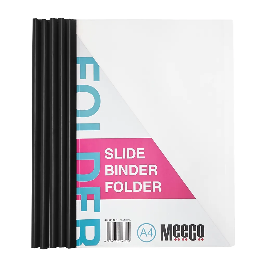 slide binder folder - a4 - black - 5 pack