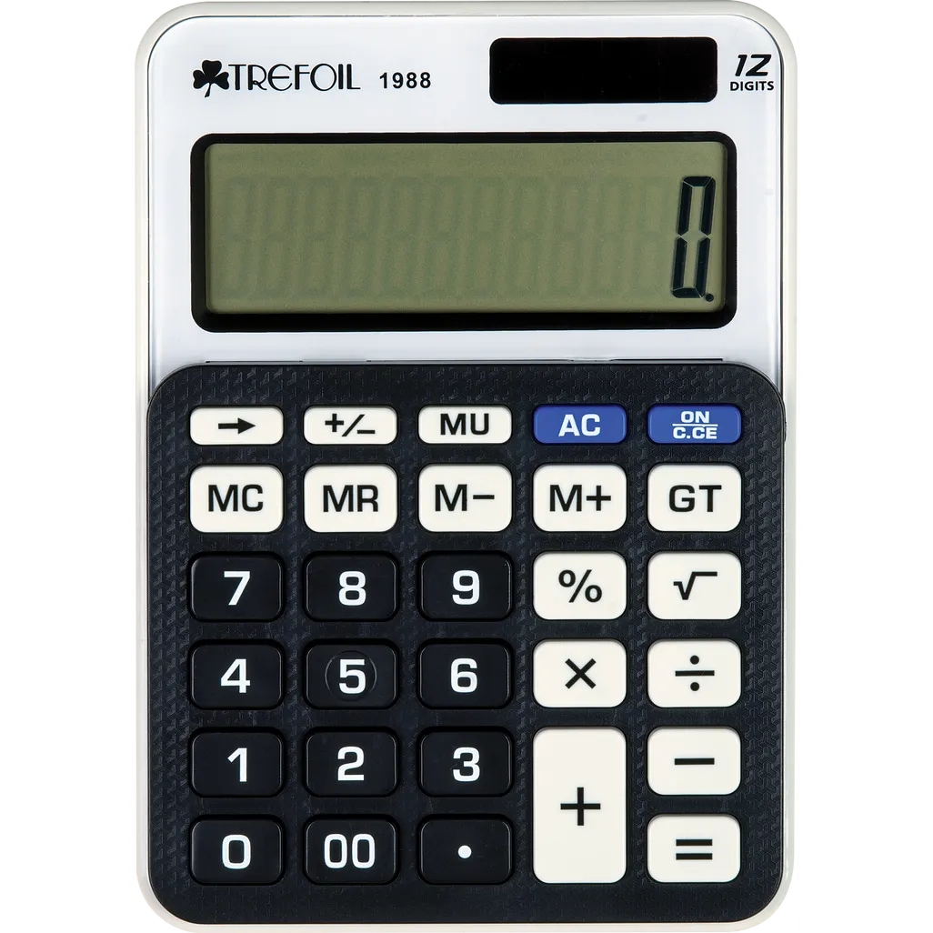 desktop calculator - 12-digit - black & white