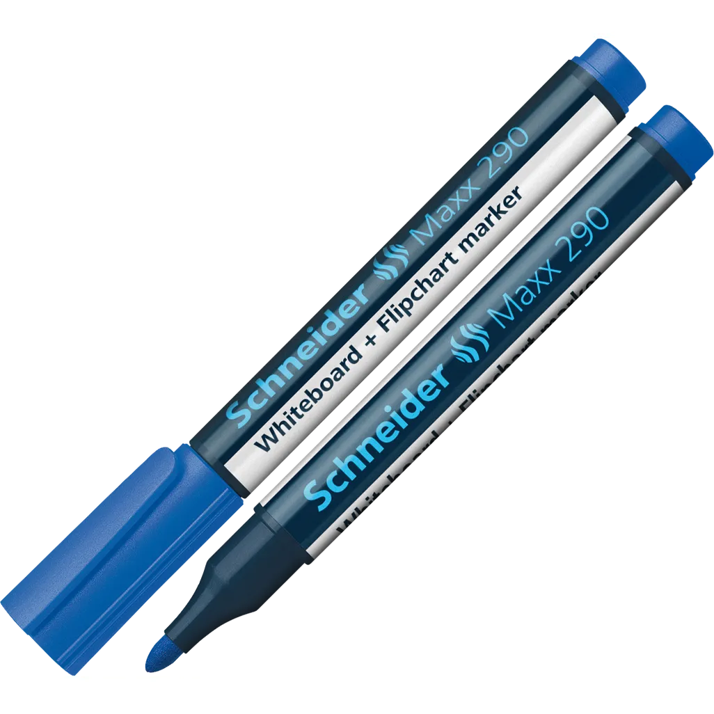 maxx 290 whiteboard/flipchart markers - 2-3mm - blue