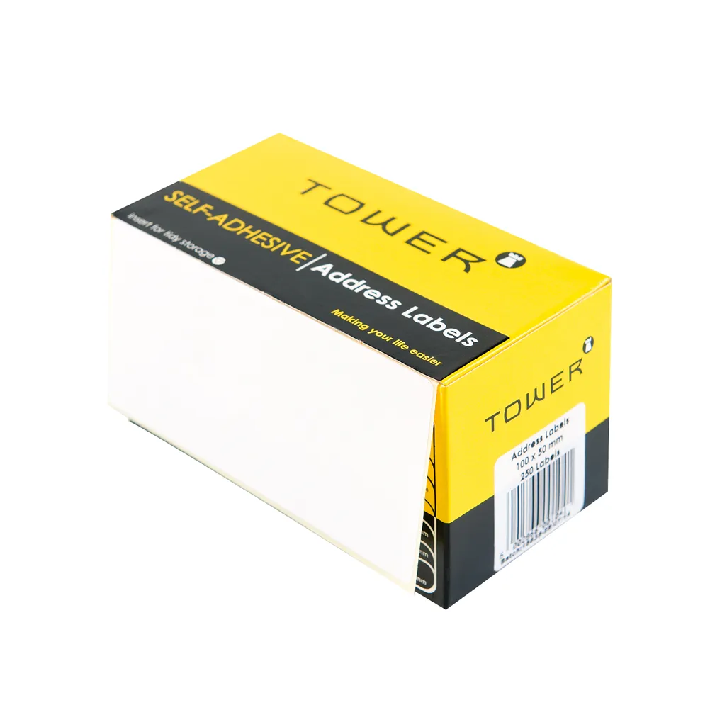 white address labels - 100 x 50mm - white - 250 pack