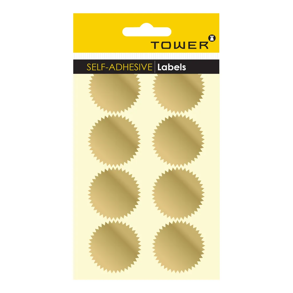 notarial seals - 40mm - gold - 77 pack