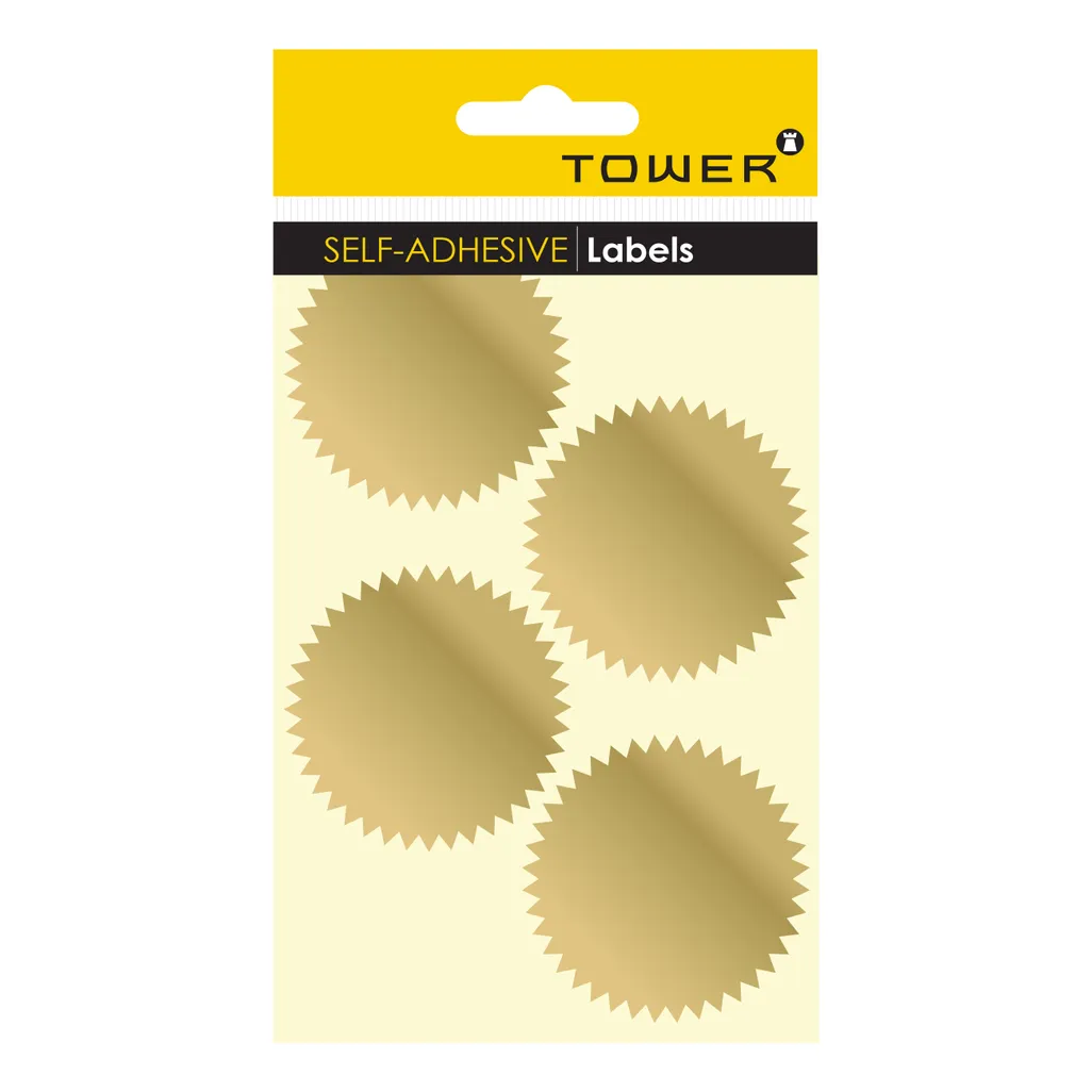 notarial seals - 60mm - gold - 44 pack