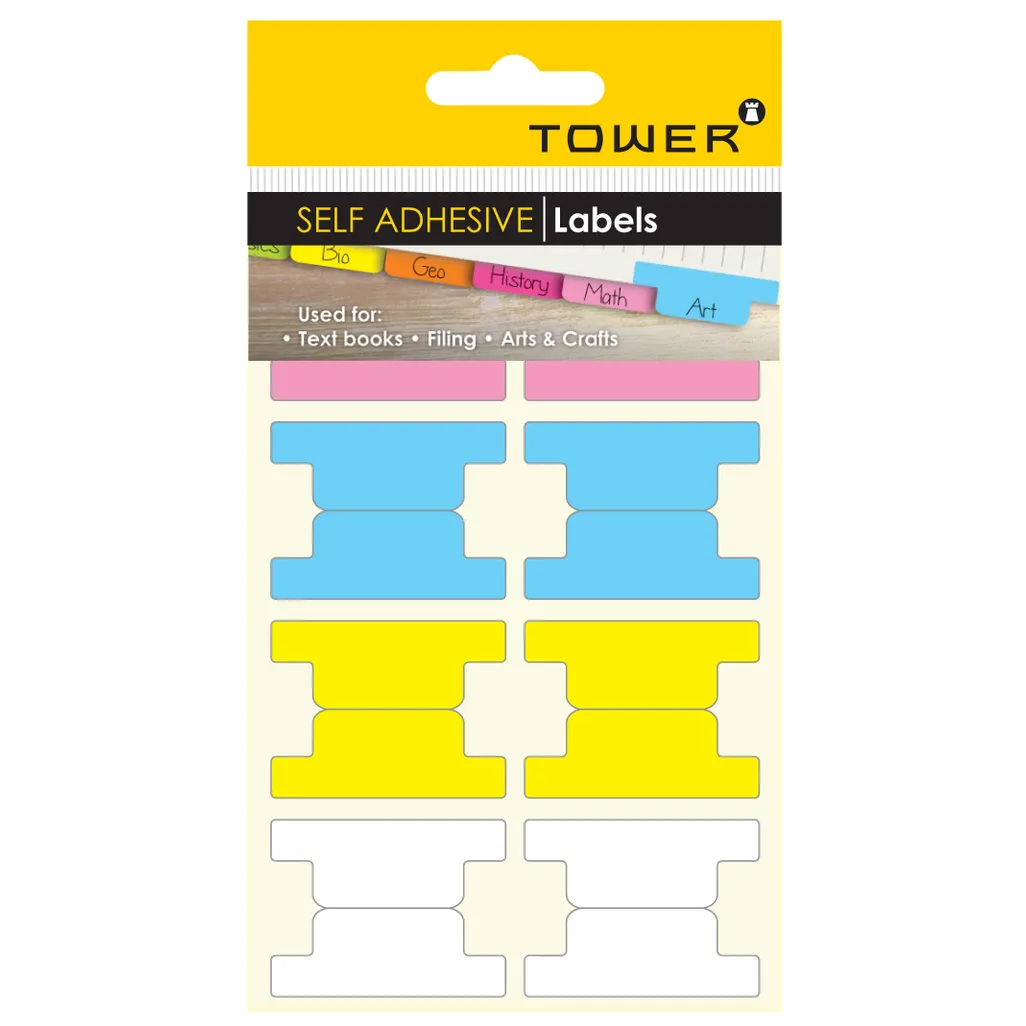 filing tabs - self-adhesive tabs - pastel - 24 pack