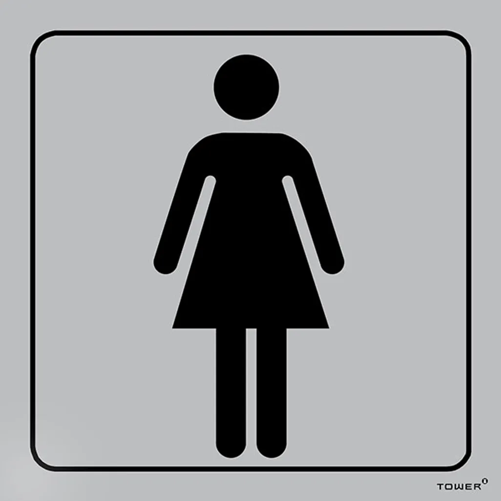 aluminium signs - ladies toilet (150 x 150mm)
