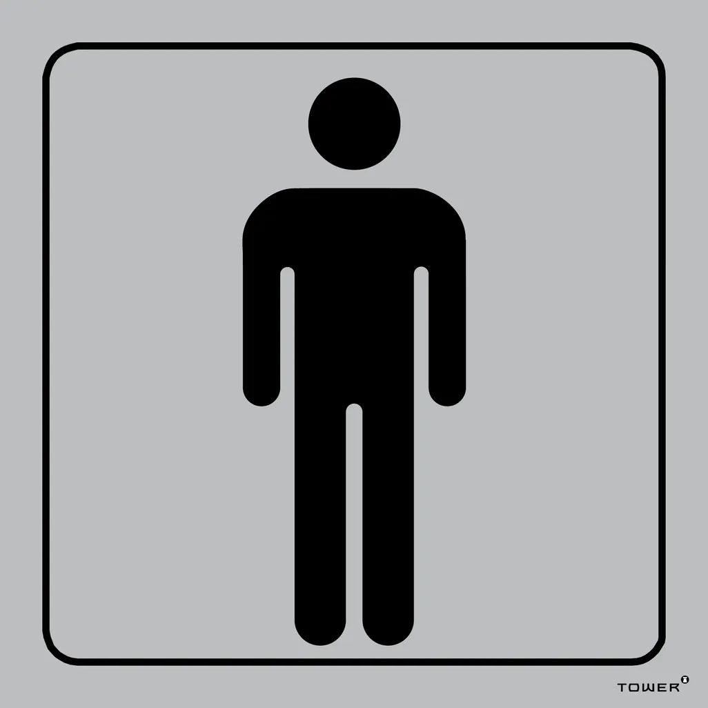 aluminium signs - men's toilet (150 x 150mm)