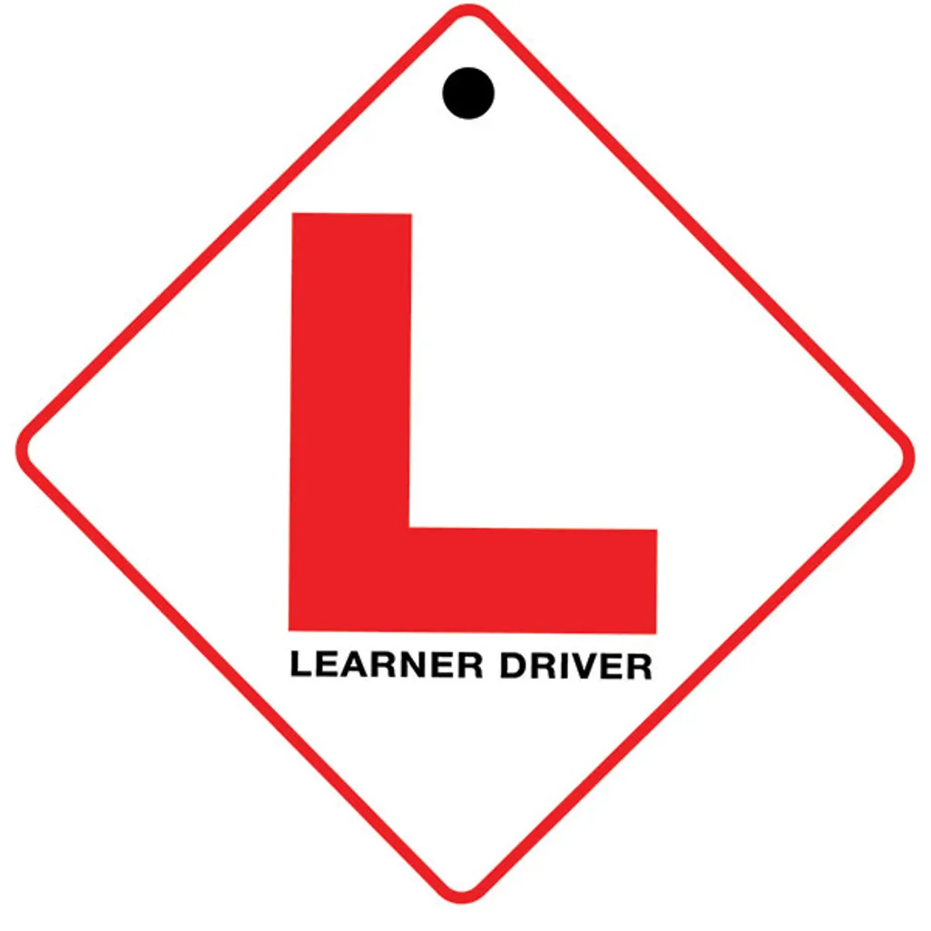 abs signs - learner driver sign & suction cup