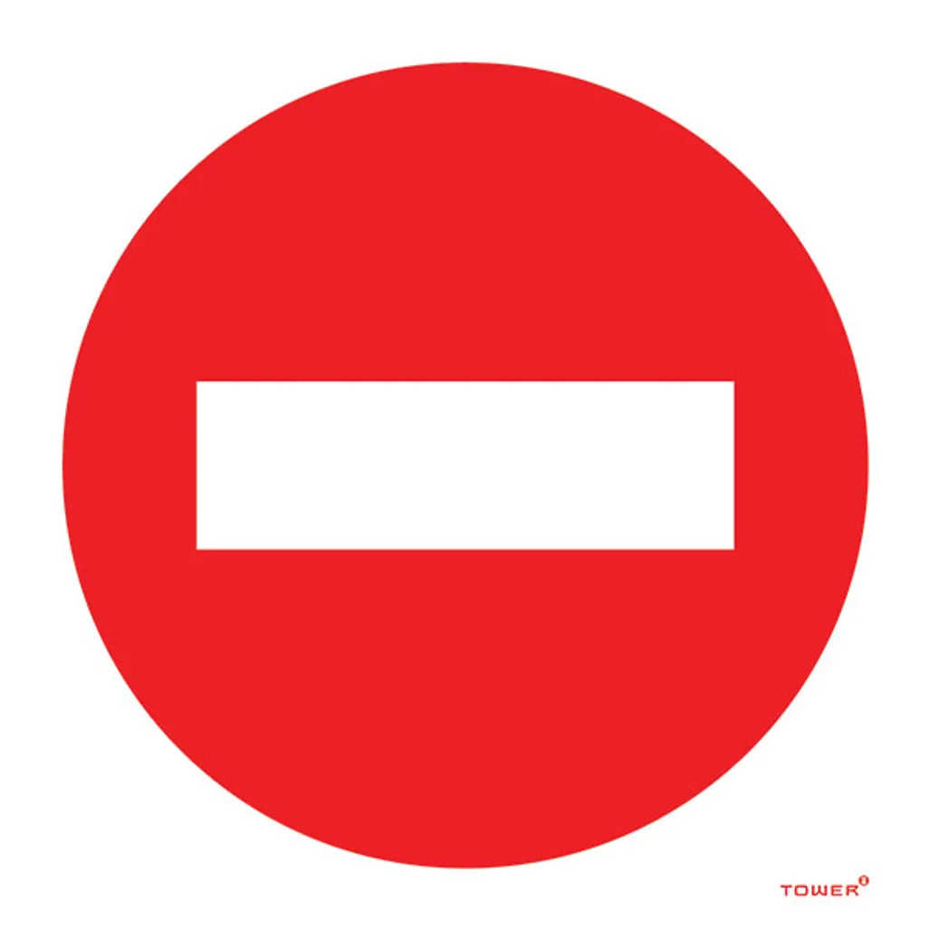 abs signs - no entry - red & white