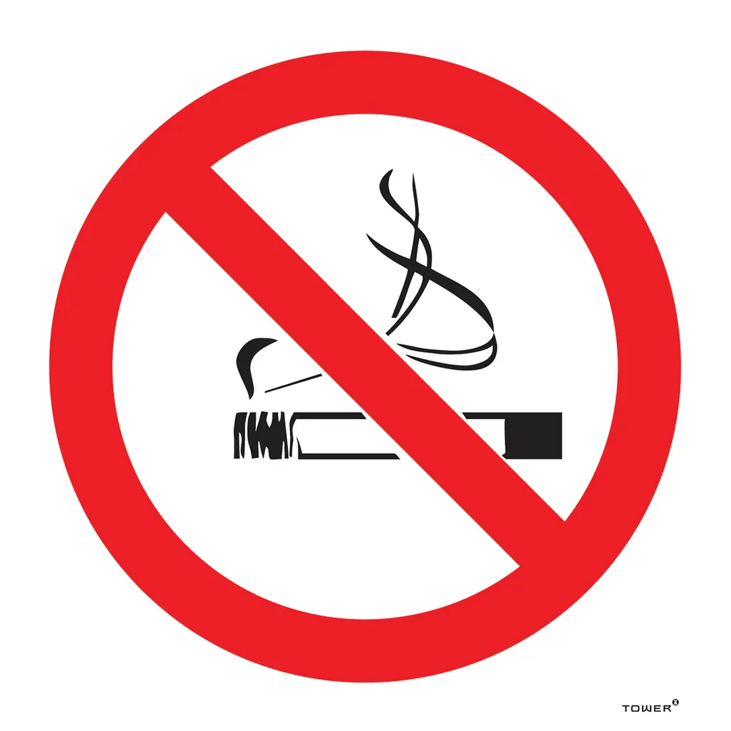 abs signs - no smoking - red & white