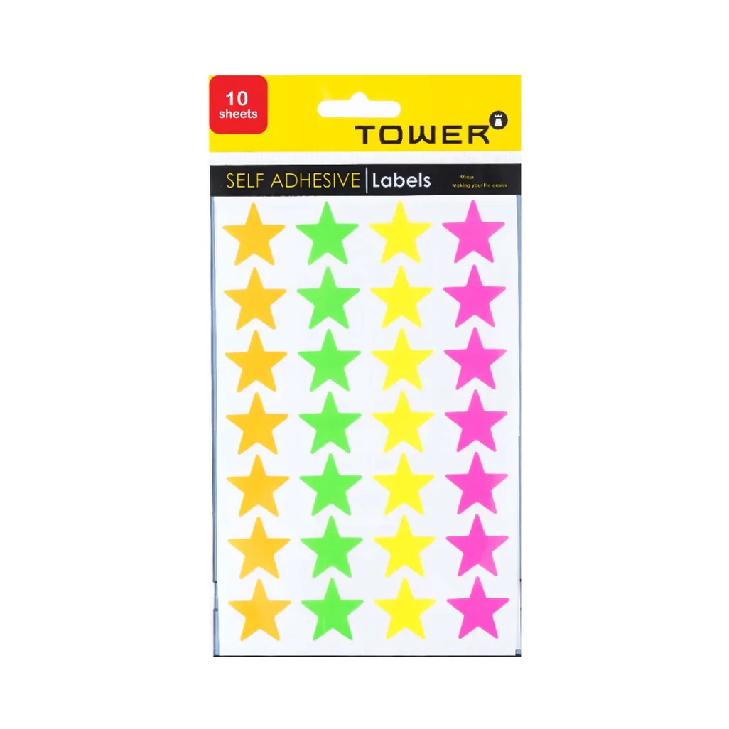 teachers stickers & star ranges large stars assorted fluorescent