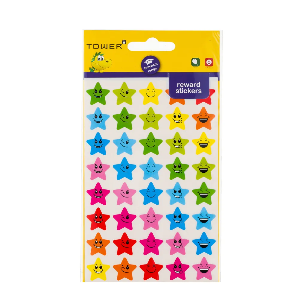 teachers stickers & star ranges stars with faces gold 120 labels