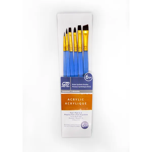 acrylic brush set brush set navy blue 6 pack Ribbens Office