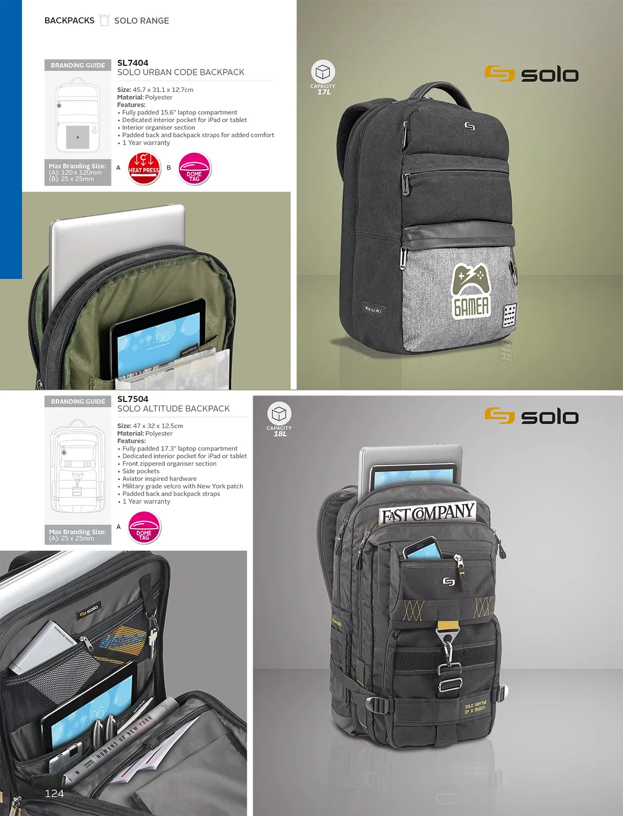 solo urban code backpack