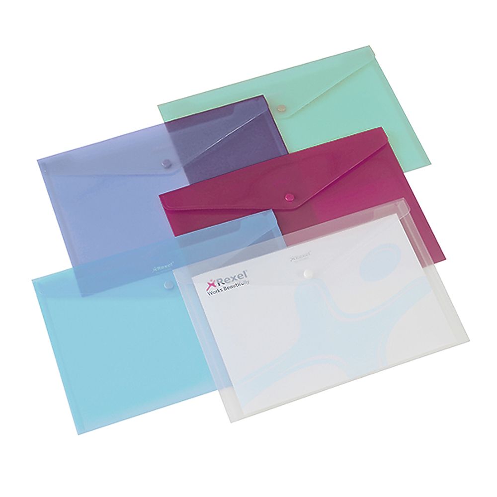 Active Carry Folders - A4 - Assorted - 6 Pack 