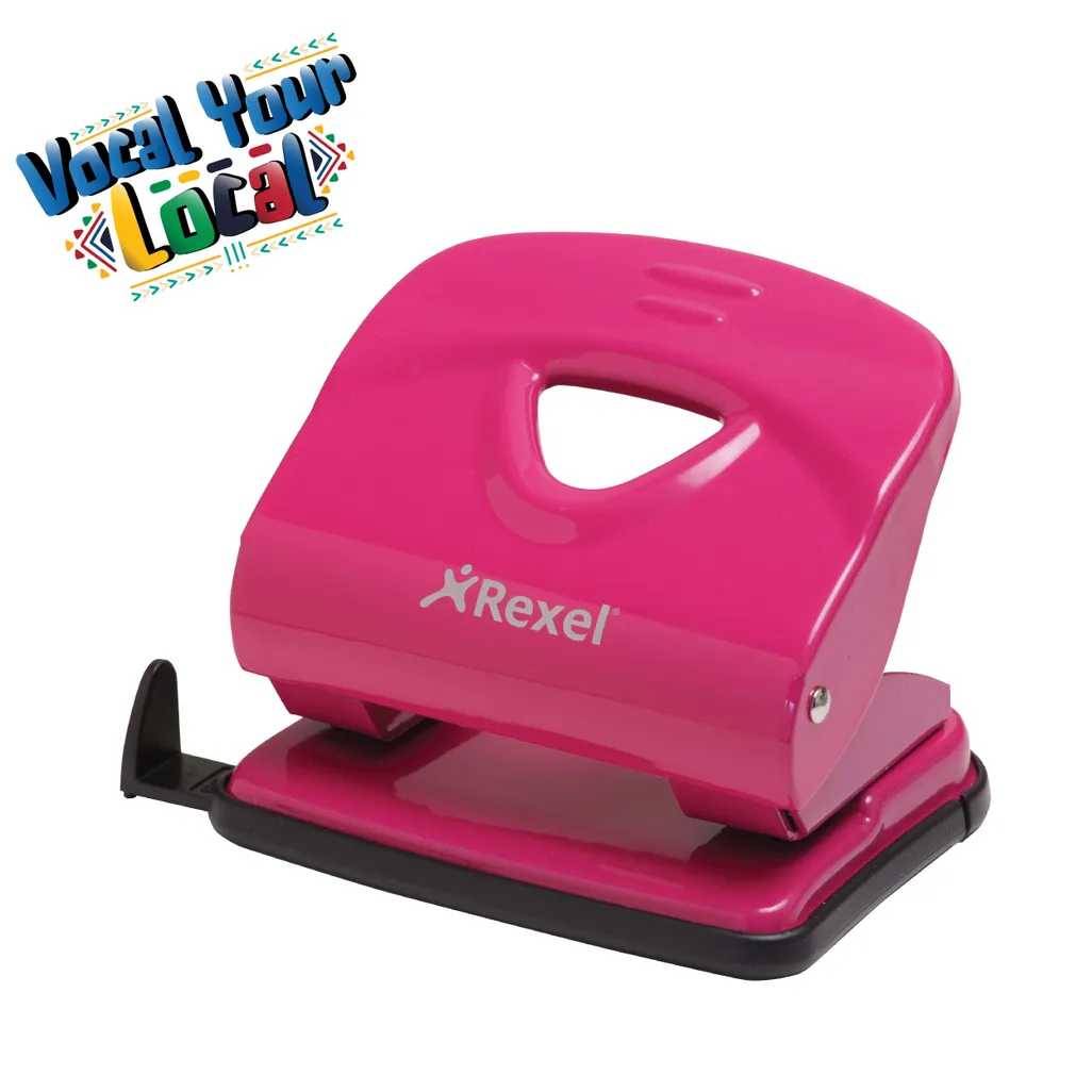 value 2 hole punches - 20 sheets - pink