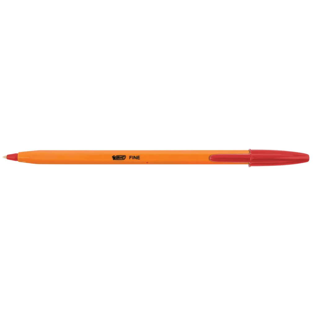 orange ballpoint pen - 0.8mm - red