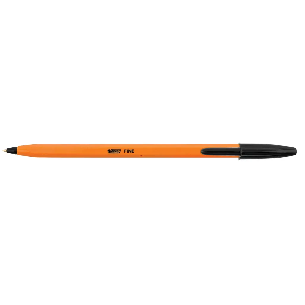 orange ballpoint pen - 0.8mm - black