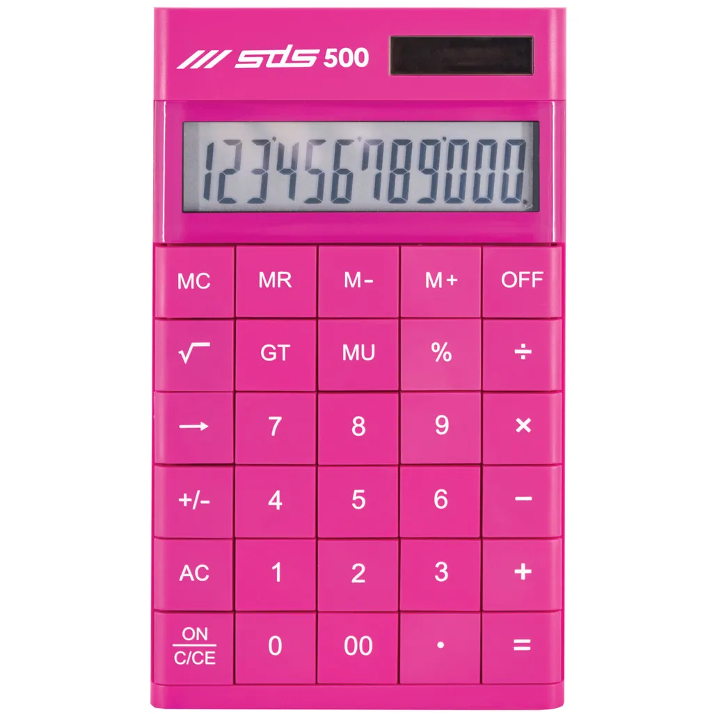 digit desktop calculator - 12 digit - pink