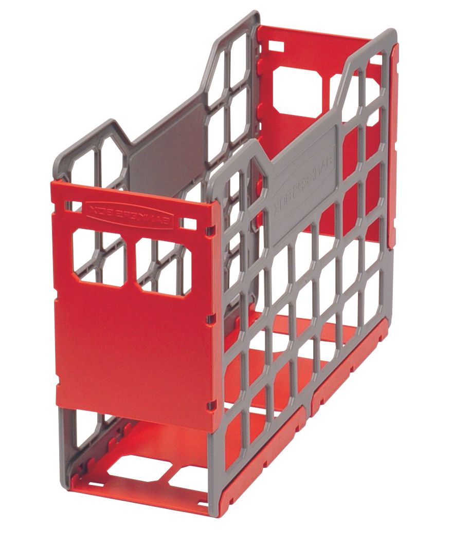 slatted econo container - 22.00 x 32.40 x 10.40cm - red - 4 pack ...