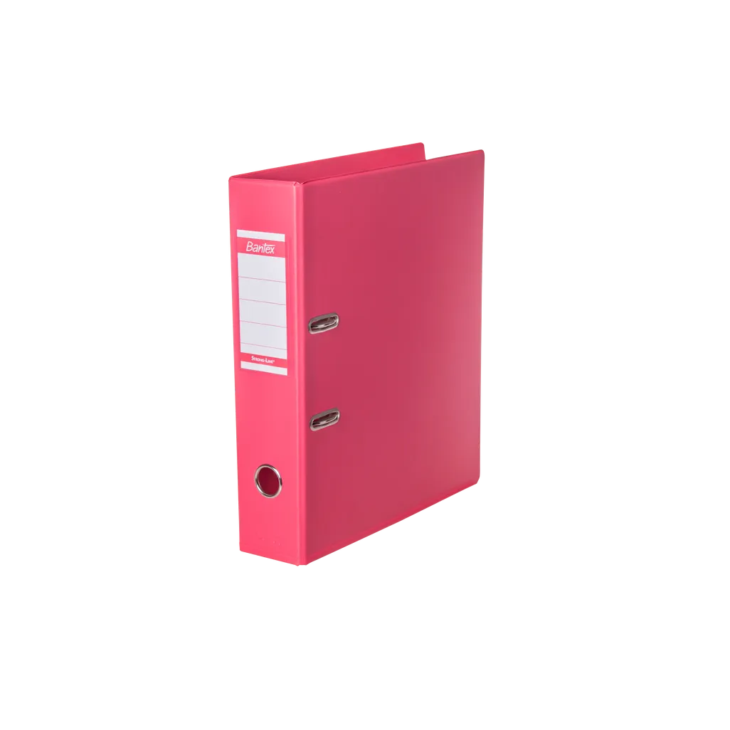 pvc lever arch file - 70mm - pink