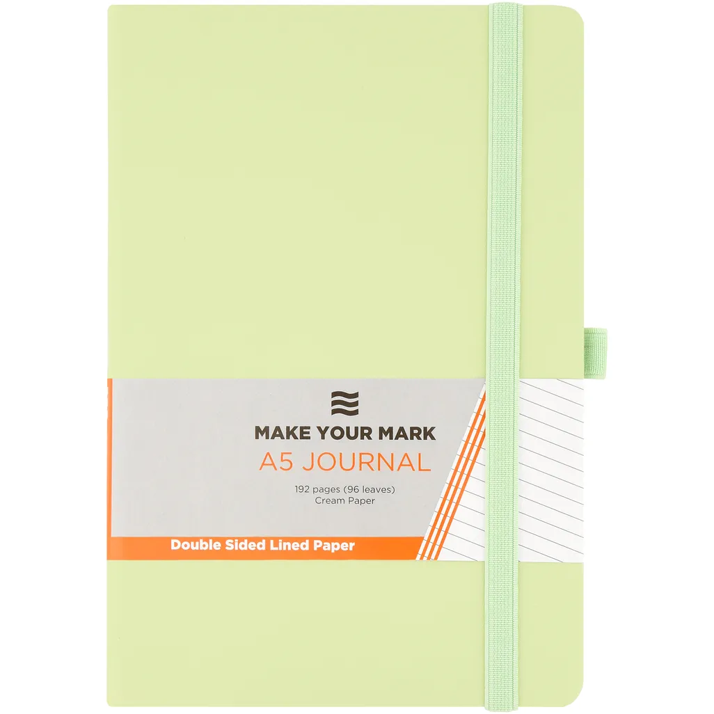 a5 notebooks/journals - 192 page - lime green