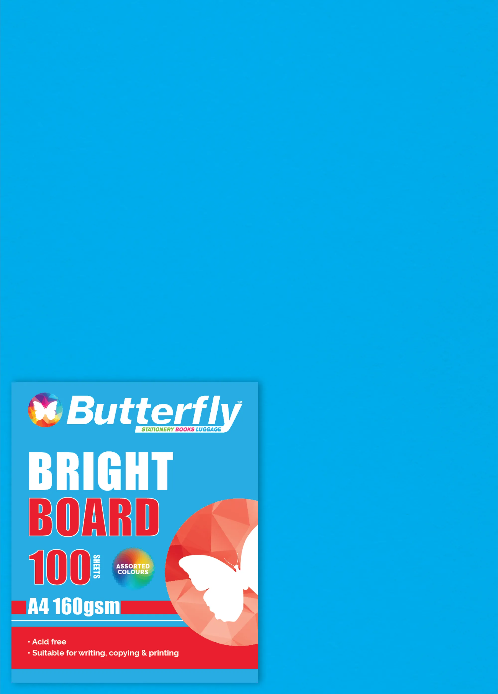 160gsm bright board - a4 - blue - 100 pack | Office National