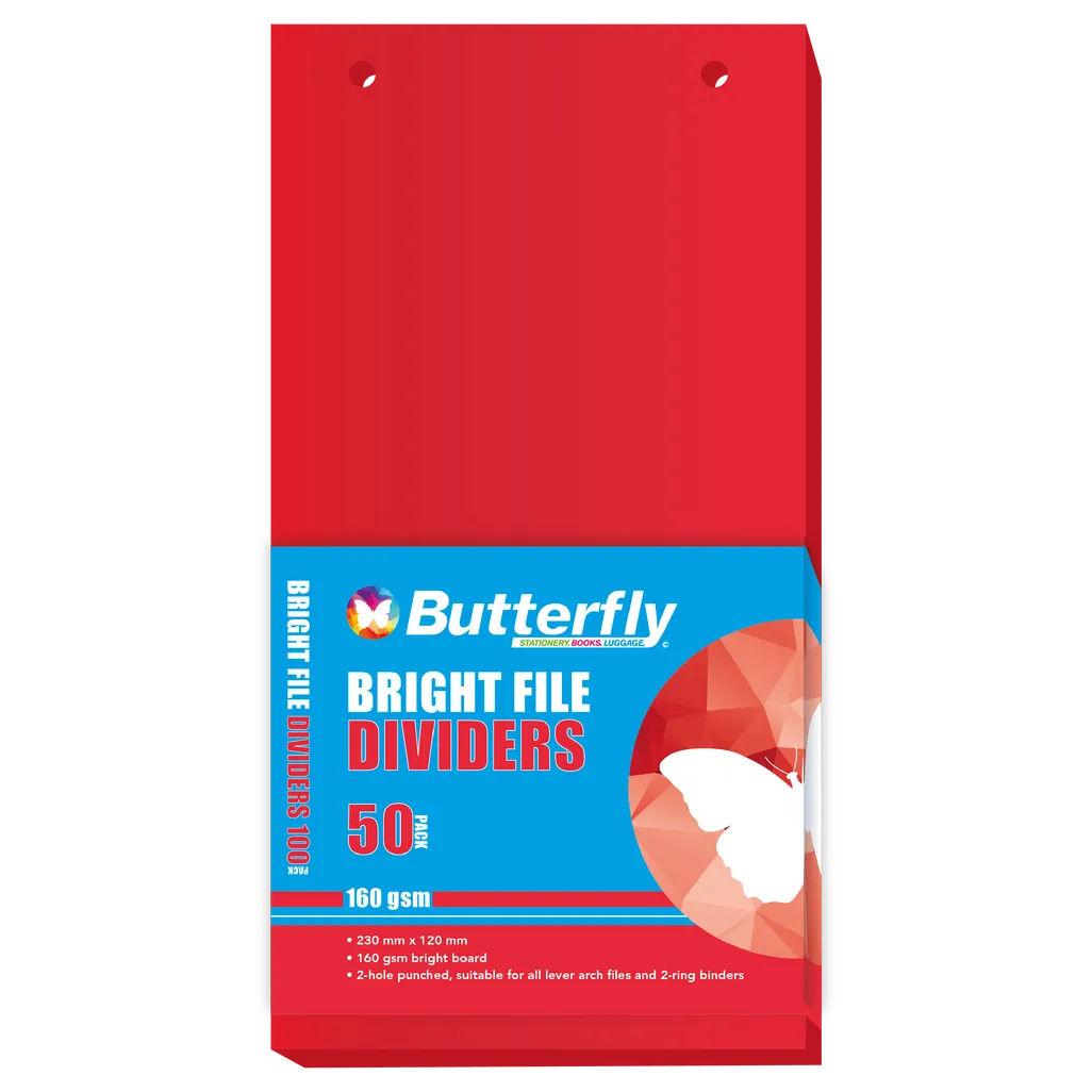 board dividers - divider - bright red - 50 pack | Eagle Office National