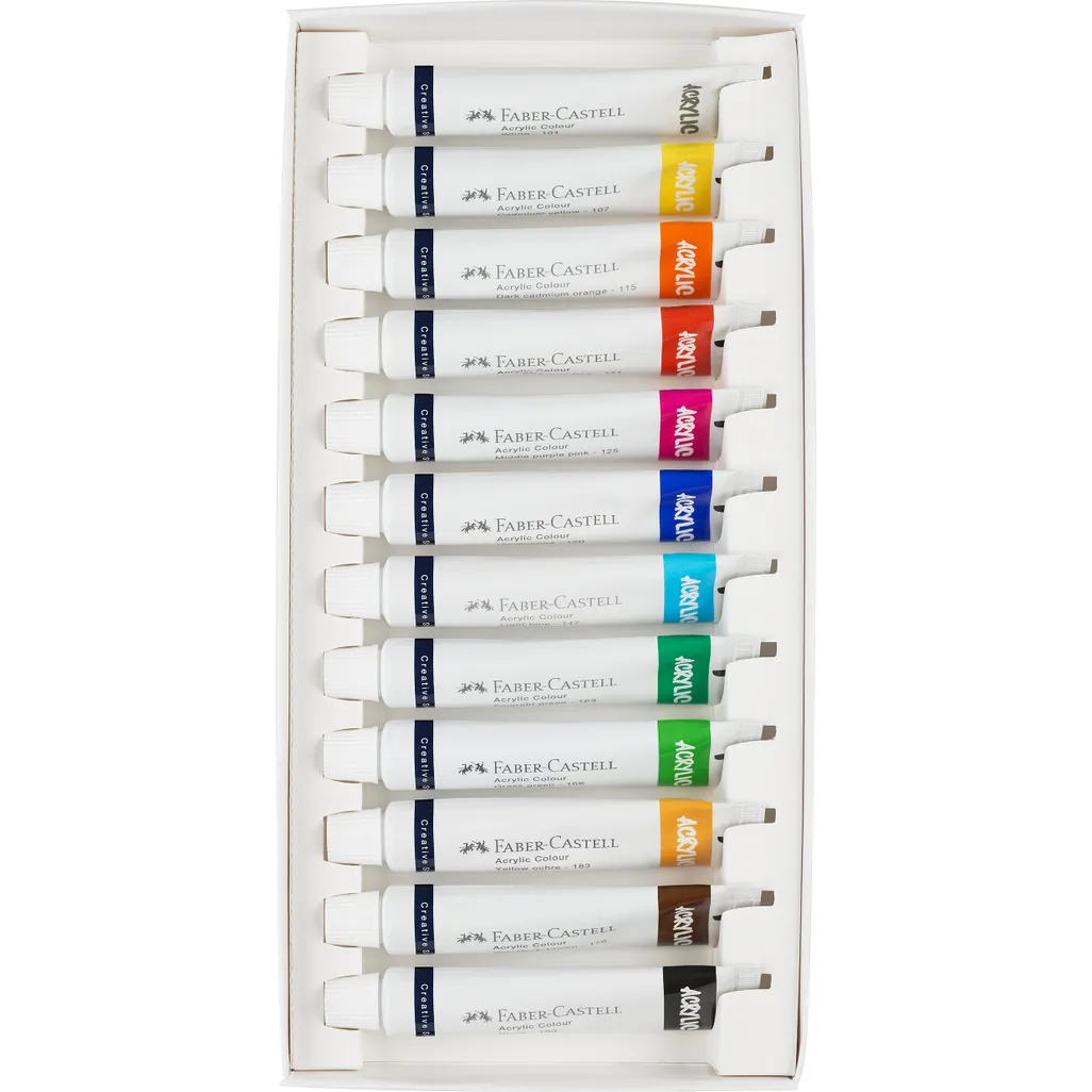 paint sets - 20ml acrylic paint - assorted - 12 pack
