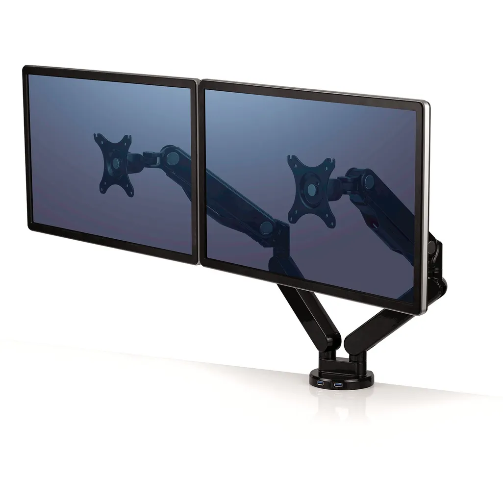 platinum series monitor arms - dual - black