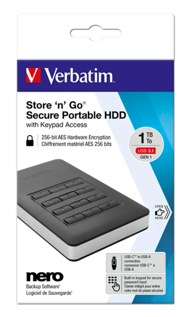 secure hard drive with keypad
