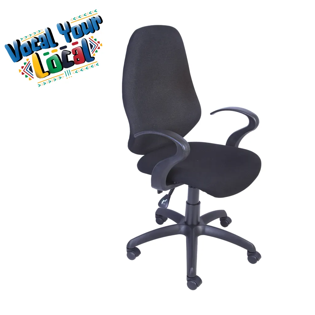 zoom - operators chair with y100 arms - black