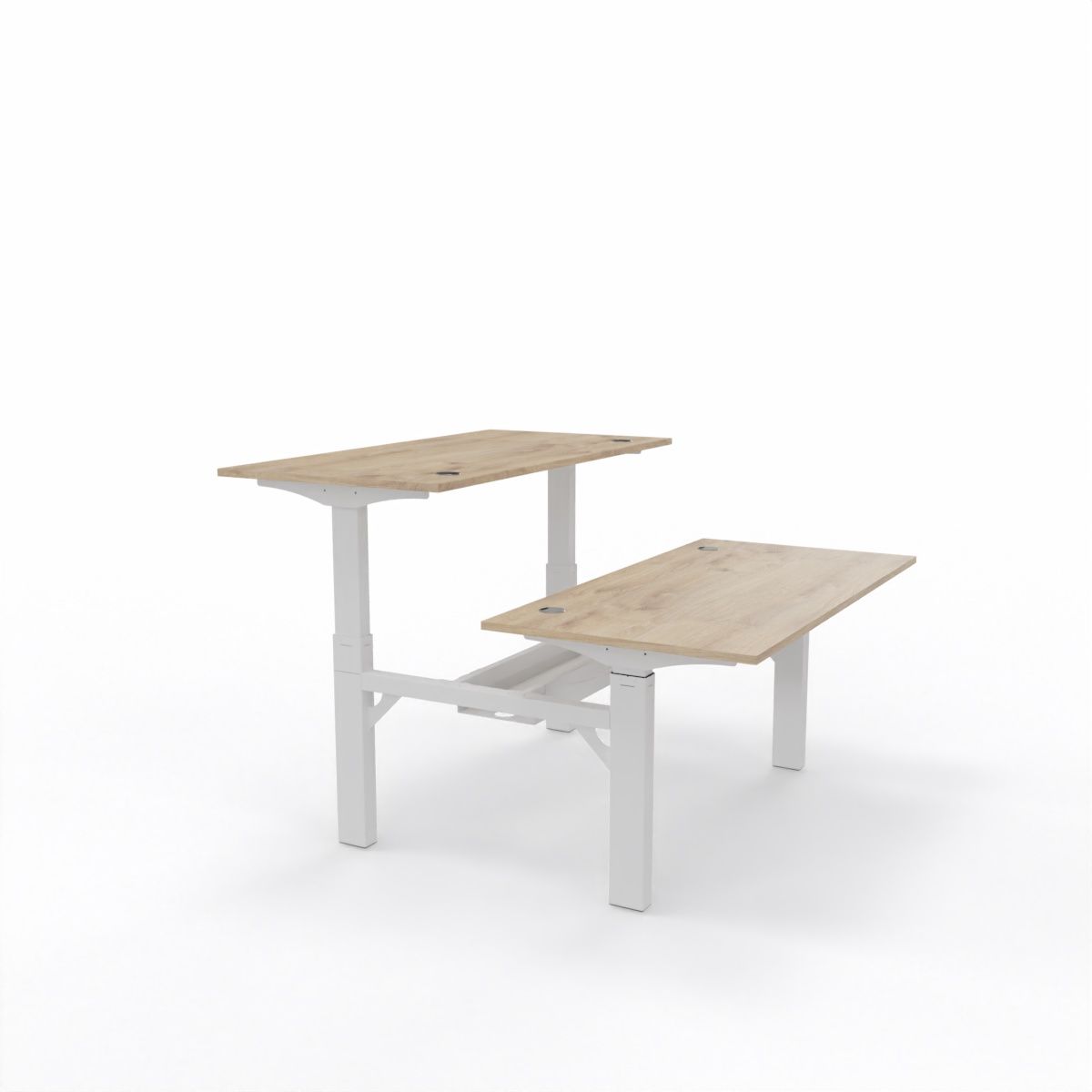 sit stand desk 1600mm x 1500mm dual barrel oak Klerksdorp Office