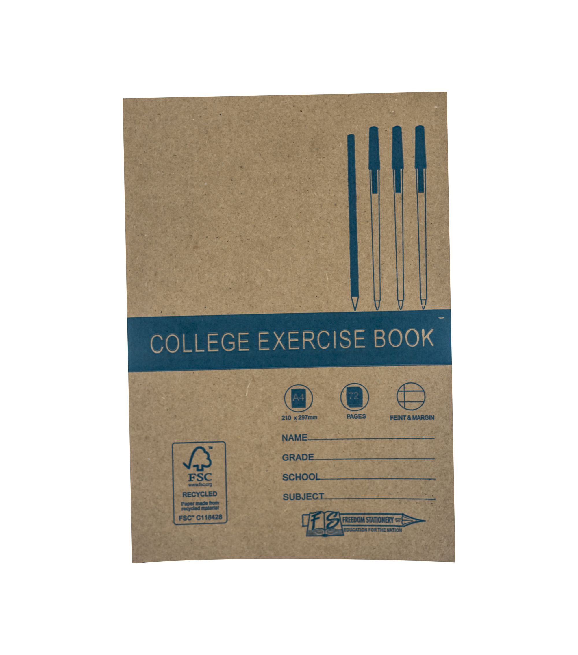 exercise books a4 f&m 72 page COE Office National