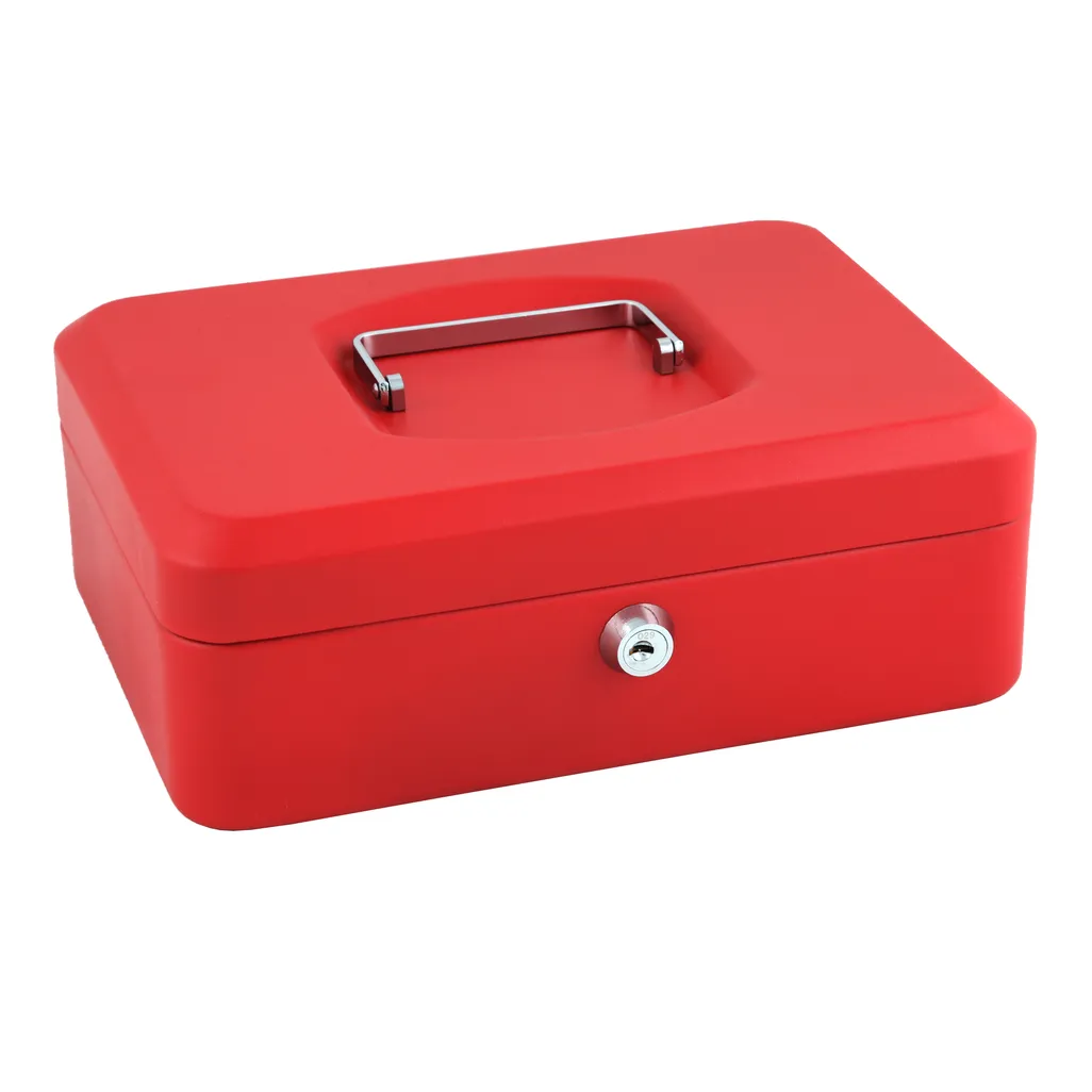 cash boxes - 10 inch / 25cm - red