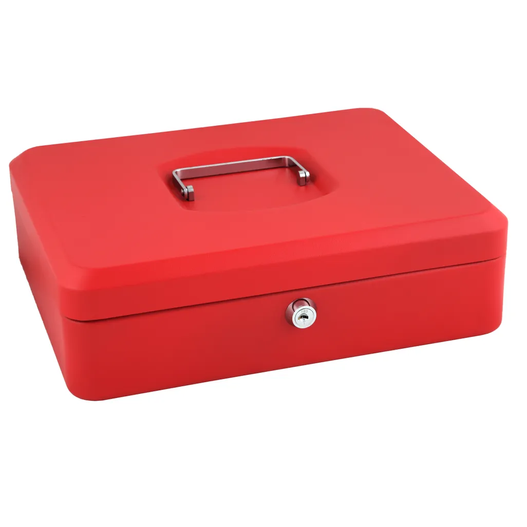 cash boxes - 12 inch / 30cm - red
