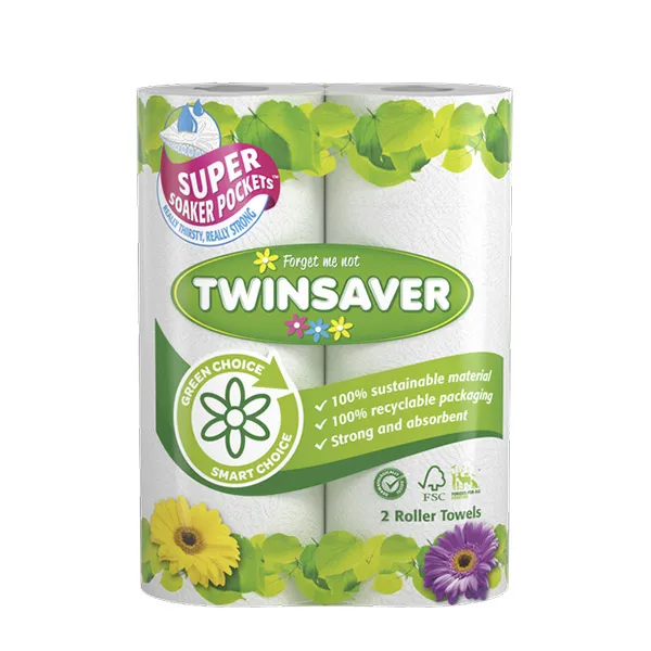 Bathroom Products - 2 Ply Roller Towel - White - 2 Pack