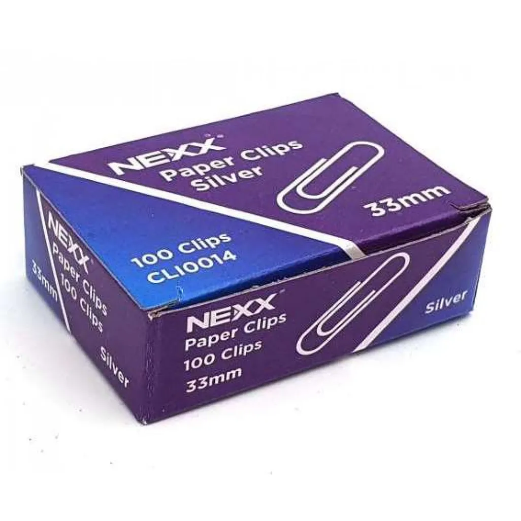 paper clips - 33mm - silver - 100 pack | Office National