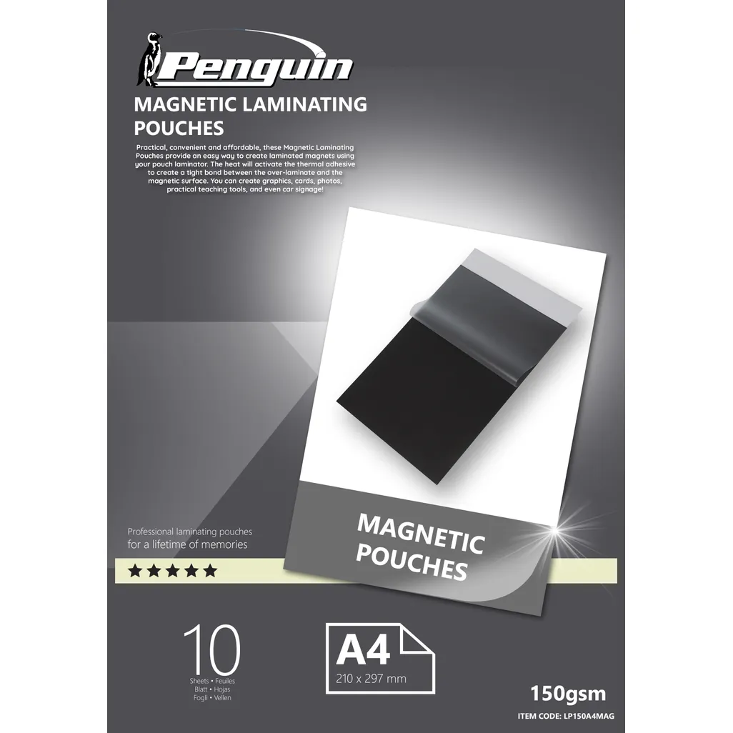 magnetic laminating pouches - 150mic - 10 pack