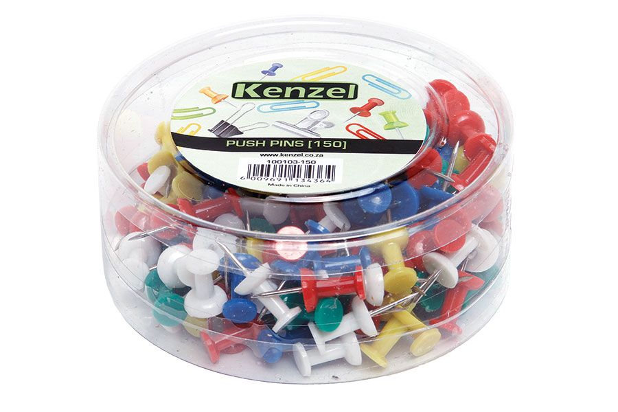 push pins - standard - assorted - 150 pack | Office National