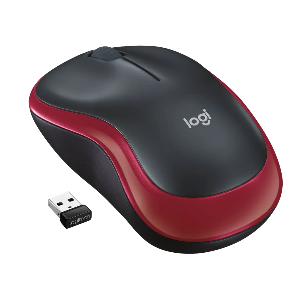 m185 wireless mouse- m185- black/red