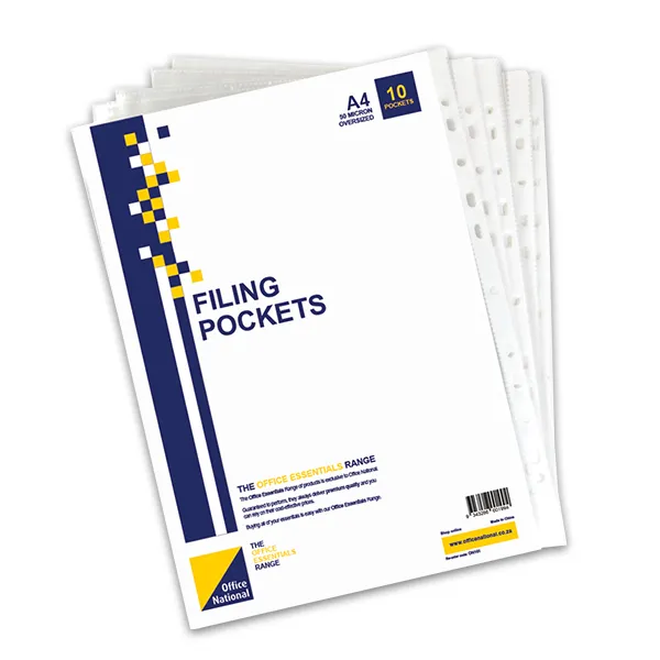 A4 Filing Sleeves - 50mic - Clear - 100 Pack