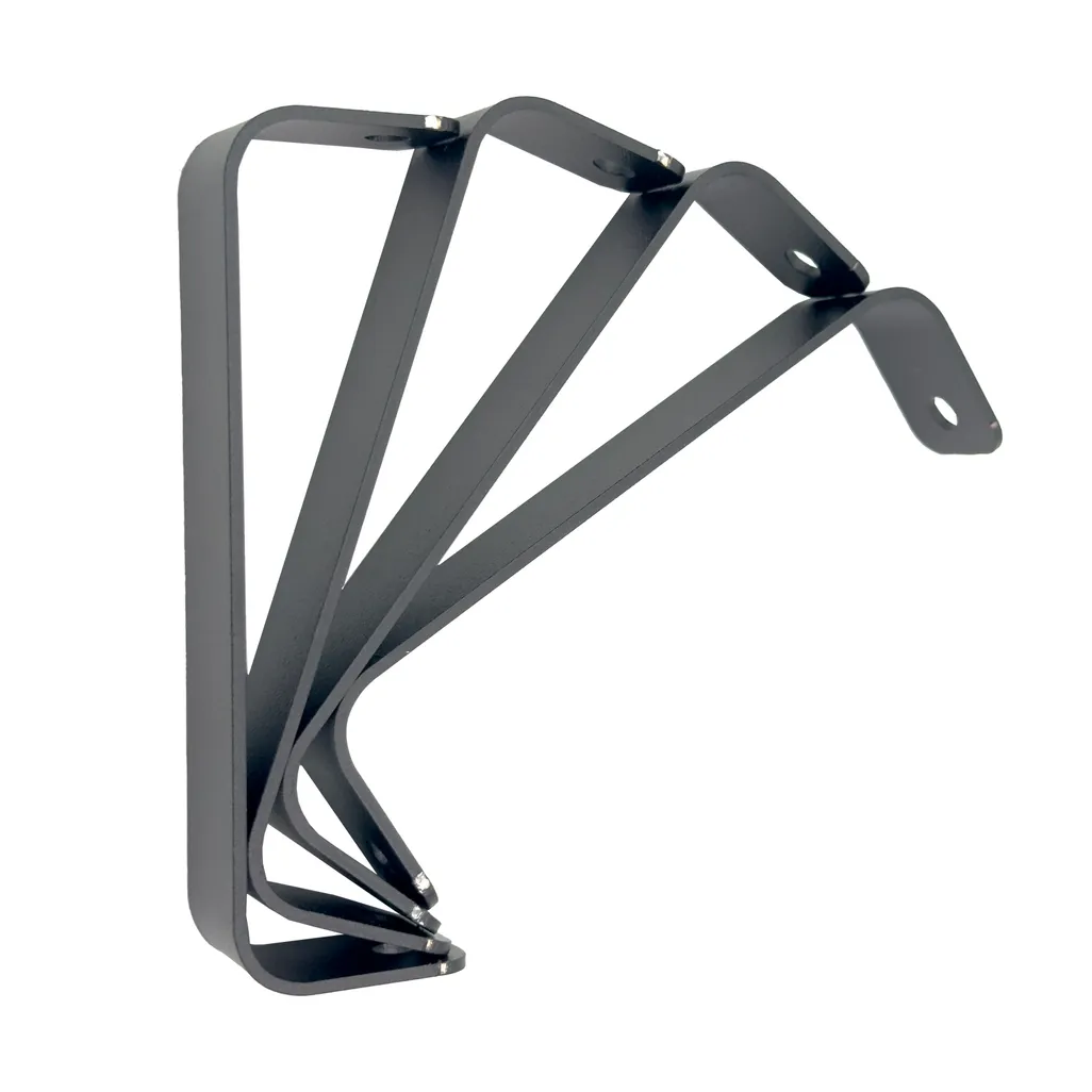 tri punched steel desk range - letter tray risers steel - black - 4 pack