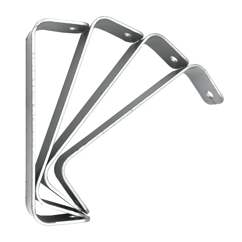 tri punched steel desk range - letter tray risers steel - silver - 4 pack